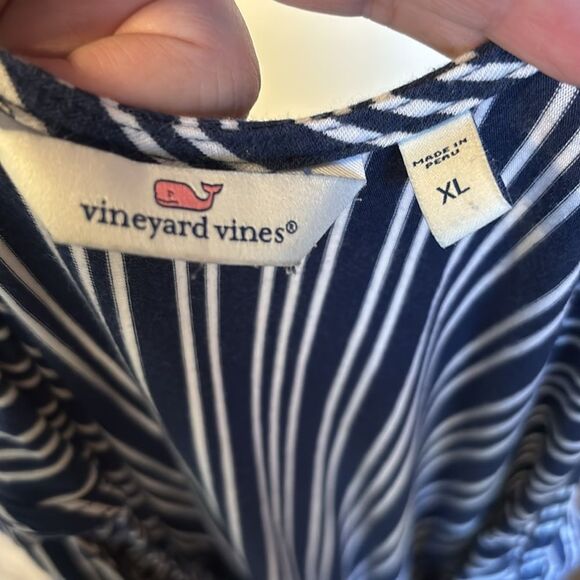 Vineyard Vines Striped Drawsting Jumpsuit XL - Picture 2 of 6